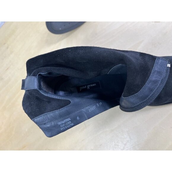Paul Green Nora Water Resistant Black Suede Block Heel Ankle Boot‎  US 9b - Picture 9 of 10
